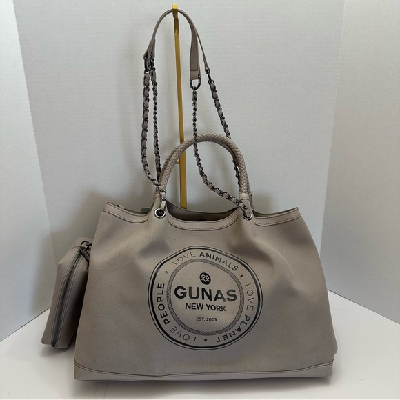GUNAS Ruth Canvas Tote – Stone Gray – Includes Matching Pouch - Picture 13 of 16